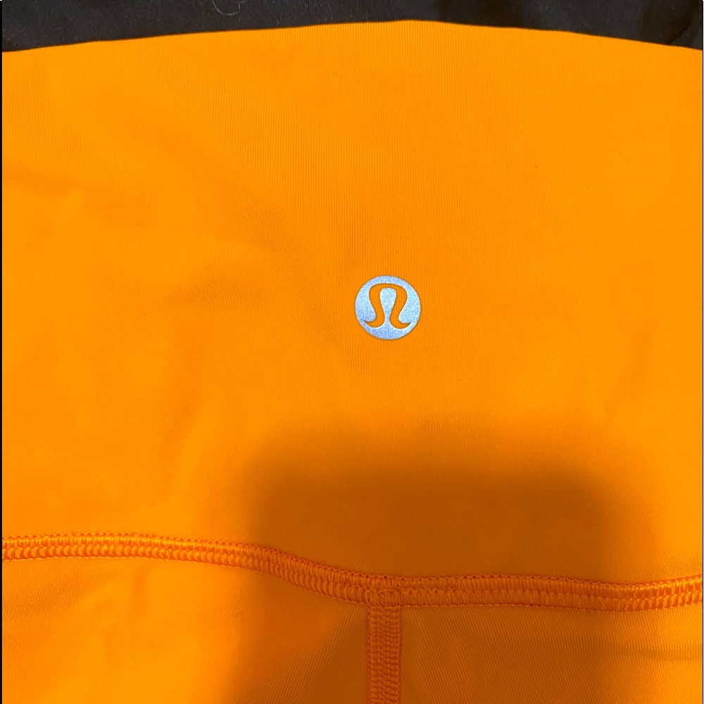 Orange LuLu Lemon fitness leggings